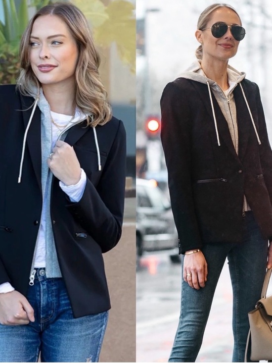 VERONICA BEARD Schoolboy Scuba Dickey Jacket in Black Sz 4 - Picture 2 of 9